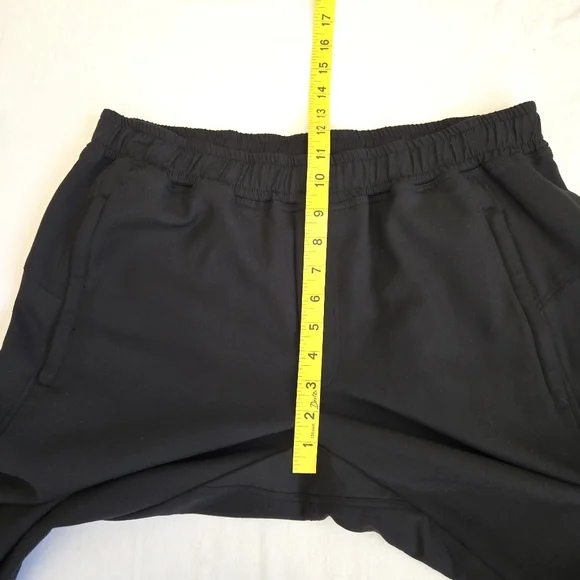 Paskho Namaste Black Travel Pants Wide Leg Elastic Waist XL - Picture 11 of 12